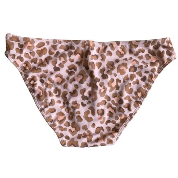 NWT GB by Gianni Bini Cheetah Animal Print Bikini Bottoms Size M Pink Tan - Picture 6 of 7